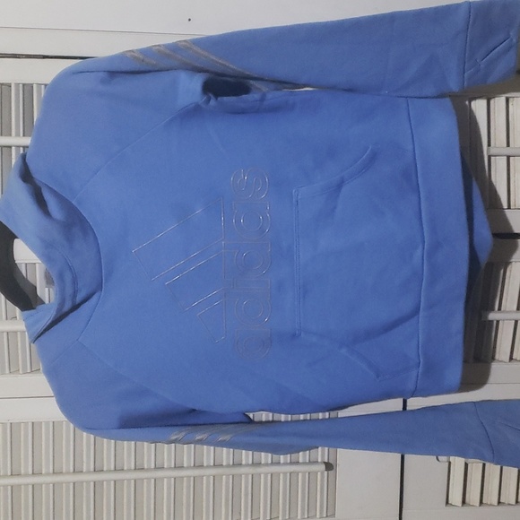 adidas Other - Adidas girls blue hoodie long sleeves size Large 14 lt blue